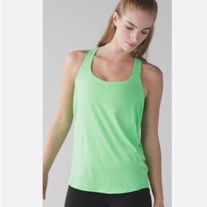 Womens Lululemon Wild Tank Heathered Pistachio / Floral Sport White Multi Size 4